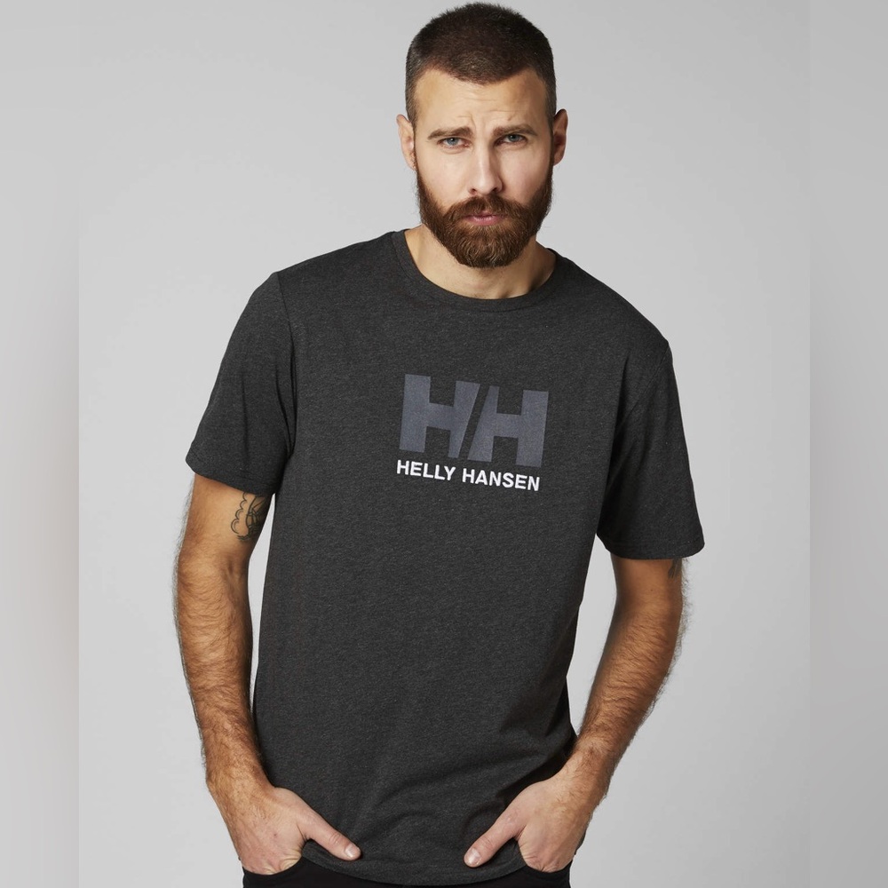 Helly Hansen Men's HH Logo T-Shirt Charcoal Grey Size Small